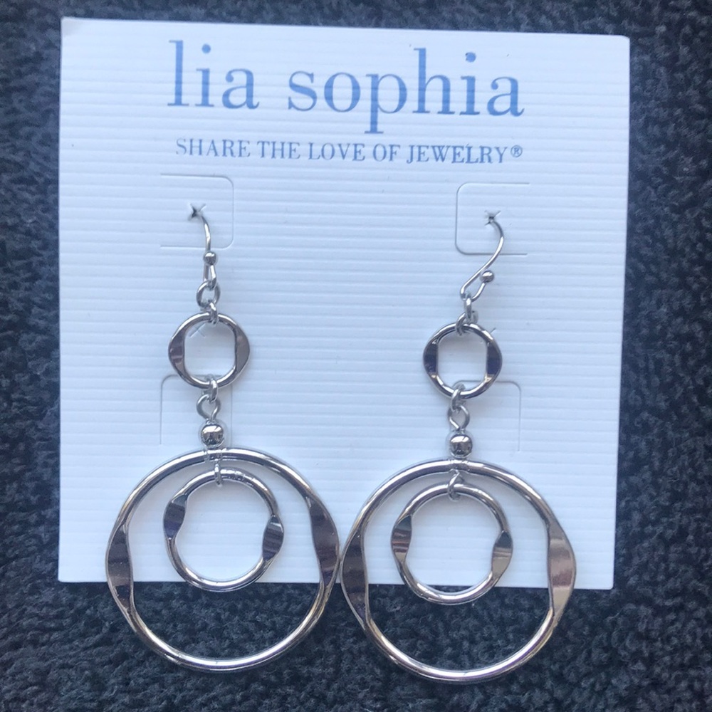Lia Sophia silver earrings